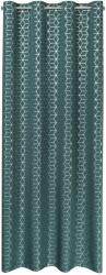 Eurofirany CUBE Dekoratív függöny, Fém gyűrűkkel, 140 x 250 cm, Türkiz/Ezüstszín (HS372552)
