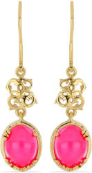  Lega Dembi - Pink Opál Fülbevaló - Aranyozott Ezüst