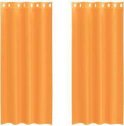 vidaXL 2 db narancssárga fátyolfüggönyök rojtokkal 140x225 cm 4102091 (4102091)