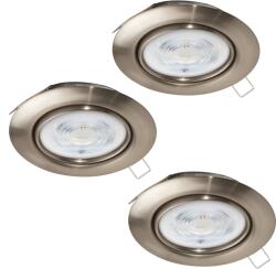 EGLO Favazzina Led Beépíthető Szpot Gu10 3x4w 3x400lm 2700k Ip20 8, 8cm Matt Nikkel (901757)