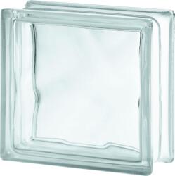 Stebo üvegtégla Hullámos Fehér 190x190x80mm Wave