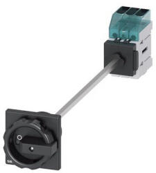 Siemens 3LD3448-0TK51 22kW szerelő lapra kivezetett hajtással fekete kar főkapcsoló