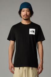 The North Face The North Face, Kerek nyakú póló logóval a mellrészén, Fekete, S (NF0A8A6MJK31-S)