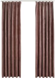 vidaXL 2 db antik rózsaszín sötétítőfüggöny kampókkal 140 x 245 cm (134526) - emag