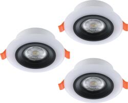 EGLO Calonge Led Beépíthető Szpot 3x3, 8w 3x520lm Rgb Ip44 9, 8cm Fekete 3db/csomag (901118)