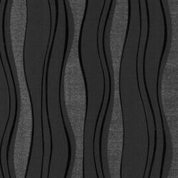 Erismann Vlies Alapú Tapéta Hullám Minta Fekete-szürke 10mx0, 53m