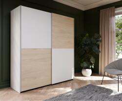 Forte Schach& Matt 170 gardróbszekrény tolóajtós fehér-tölgy (SHMS72231-M870)
