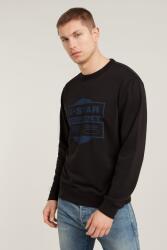 G-Star RAW G-Star, Logós pulóver, Fekete, Kék, S (D25441-D797-6484-S)
