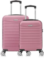 Quasar & Co Kabinbőrönd szett repülőre, kézipoggyász 55x36x20 cm és 40x30x20 cm, LINE modell Quasar & Co. ®, ABS 2.8 mm, lopásgátló cipzár, számzár, teleszkópos fogantyú, 4 dupla csendes kerék 360°, 10 kg-ig, rep