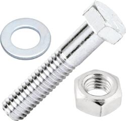 JKH Hatlapfejű Csavar 6x40mm, 4db-os + Anya + Alátét, Inox