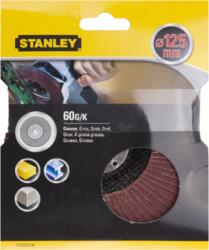 STANLEY Legyezőcsiszoló, átmérő: 125mm, Szemcsefinomság: P60