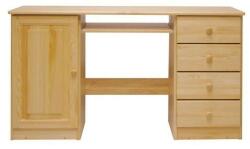 Komforttéka Max Omega Fenyő Íróasztal - 1 Ajtó, 4 Fiók - Jobbos