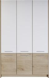 IRIM Budapest Gardróbszekrény Sonoma Arwen/fehér, 150×51×190cm