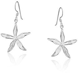  Ezüst Virág Fülbevaló - Ródium Bevonat - Kicsi