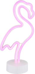 GLOBO Flamingo 14, 5x10x33cm flamingó alakú fehér matt asztali LED dekor lámpa