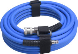 EXTOL furtun de aer, drept, 10m, pentru compresor, 1/4", diametru: 6 / 12 mm, max. 20 Bar, cu conectori rapizi