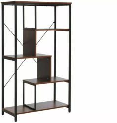 Signal Net B Ipari Laminált Polcos Állvány Sötét Dió Fekete Vázzal (NETBCORC)