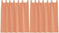 vidaXL 2 db terrakotta fátyolfüggönyök hurokkal 140x140 cm 0.19 kg 4102321 (4102321)