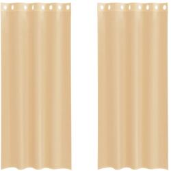 vidaXL 2 db homokszínű fátyolfüggönyök rojtokkal 4102122 (4102122)