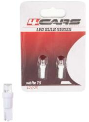 4Cars T5 LED Izzó - 2 db - Fehér