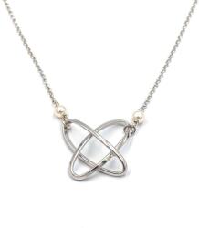  Ezüst Medál Nyaklánc Gyönggyel - 50, 5 cm