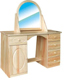Komforttéka Janó - Fenyő Fésülködőasztal - Tükörrel - 2 Fiók