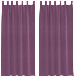 vidaXL 2 db lila fátyolfüggönyök hurokkal 140x225 cm 0.29 kg 4102293 (4102293)