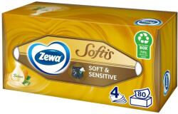 Zewa Softis Soft& Sensitive 4 rétegű dobozos Papír zsebkendő 80db (830423)