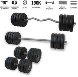 GazoFitness GazoFitness® Hardcore Szuperszett 119 kg /150 cm hosszú egyenes ruddal/