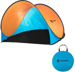 Sersimo Springos önfelállító Strandsátor, 200x120cm - Kék, Narancssárga (SPRI-PT003)