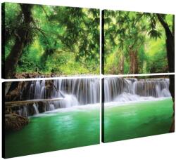  Trópusi Vízesés Vászonkép Szett - 4 részes - 80x120 cm