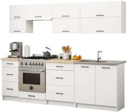 AKORD OLIVIA Konyhabútor szett 2.4m - fehér (SKZOLIDBIA2.4MG2)