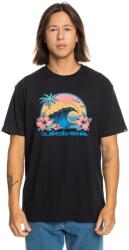 Quiksilver QUIKSILVER, Trópusi mintás póló, Fekete, S (EQYZT07676-KVJ0-S)