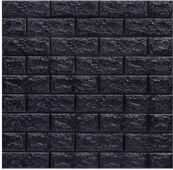 SDEPOT 20 db SDEPOT® tapéta csempe készlet, 2mm vastag, 70x77 cm, téglautánzat, fekete (SET20_TAPET_05_NEGRU)