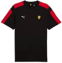 PUMA Scuderia Ferrari Race MT7 férfi póló, fekete-piros-fehér-sárga, S25
