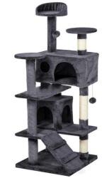  Macskabútor több szintes - 130 cm - szürke