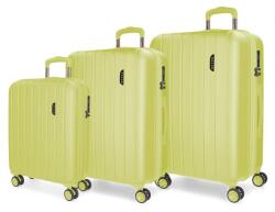 MOVOM Wood sárga, luxus ABS utazótáska készlet, 75cm/65cm/55cm, 531846B