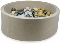  Bézs velvet labdamedence 110x40cm