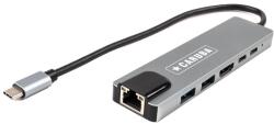 Caruba CUSB 9, Hub USB-C 6-in-1, 2x USB A (3.0, 2.0) + 1x HDMI 4K/30Hz ...
