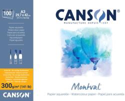 Canson Pad Montval Cold Pressed Vázlatfüzet 100 A3 300 g Natural White (C200006652)