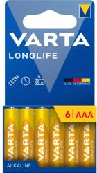 VARTA 4103101746 - 6 db LONGLIFE AAA alkáli elem 1, 5V 4103101746 (VA0273)