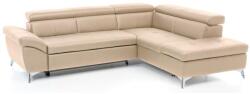 Cotta Bőrkárpitos, jobbos L-alakú SALERNO II sarokkanapé, bézs C096666 PEARCY II 2F-OTM/BK KLEIN (CT0066)