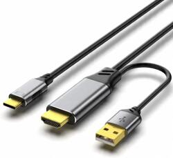 PremiumCord HDMI2.0-USB-C kábel Usb-c csatlakozós monitorokhoz, 4K@60Hz, (ku31hdmi25)