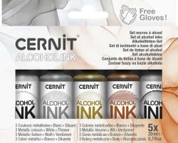 Cernit CEASS006C Alkoholos tinta készlet Metallic Colors 5 x 20 ml 5 db (CEASS006C)