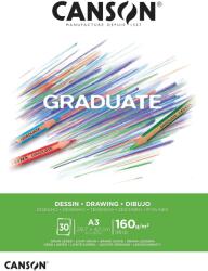 Canson Pad Graduate Drawing White Paper Vázlatfüzet 30 A3 160 g White (C400110366)