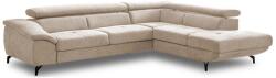 Cotta Bézs BRESCIA L-alakú, jobbos, ágyneműtartós sarokkanapé C681662 FAMOUS 3F-OTM/BK (CT0023)