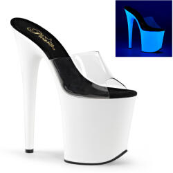 Pleaser USA Pleaser Flamingo-801UV Clr/Neon Wht 40