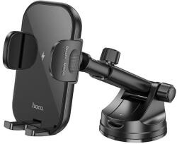 hoco. HOCHW5 Hoco HW5 univerzális műszerfalra/szélvédőre helyezhető autós telefontartó és töltő, 15W, fekete (HOCHW5)