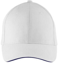 SOL'S Buffalo 6 paneles baseball sapka fehér|kék