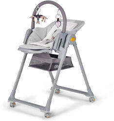 KinderKraft Select Lastree Prémium Etetőszék Grey - Többfunkciós Magas Etetőszék Újszülöttkortól, Dönthető Háttámlával és Modern Szürke Kivitelben